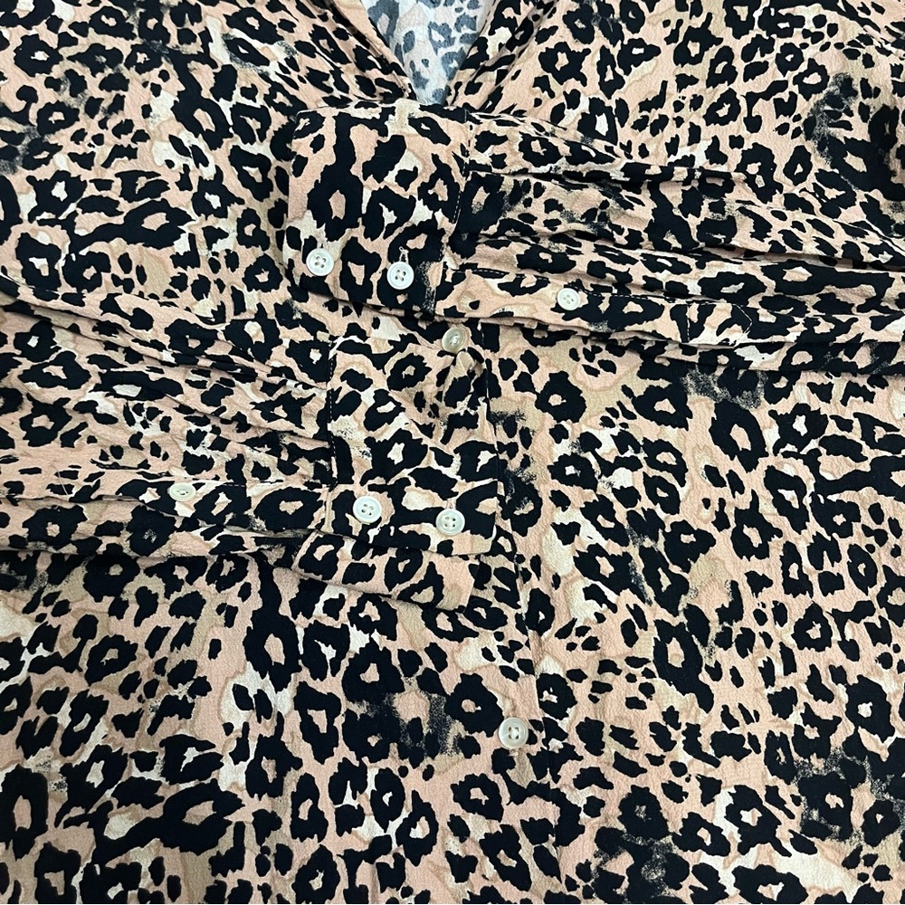 Aritzia Wilfred Emmeline Leopard Print Blouse - Picture 7 of 12